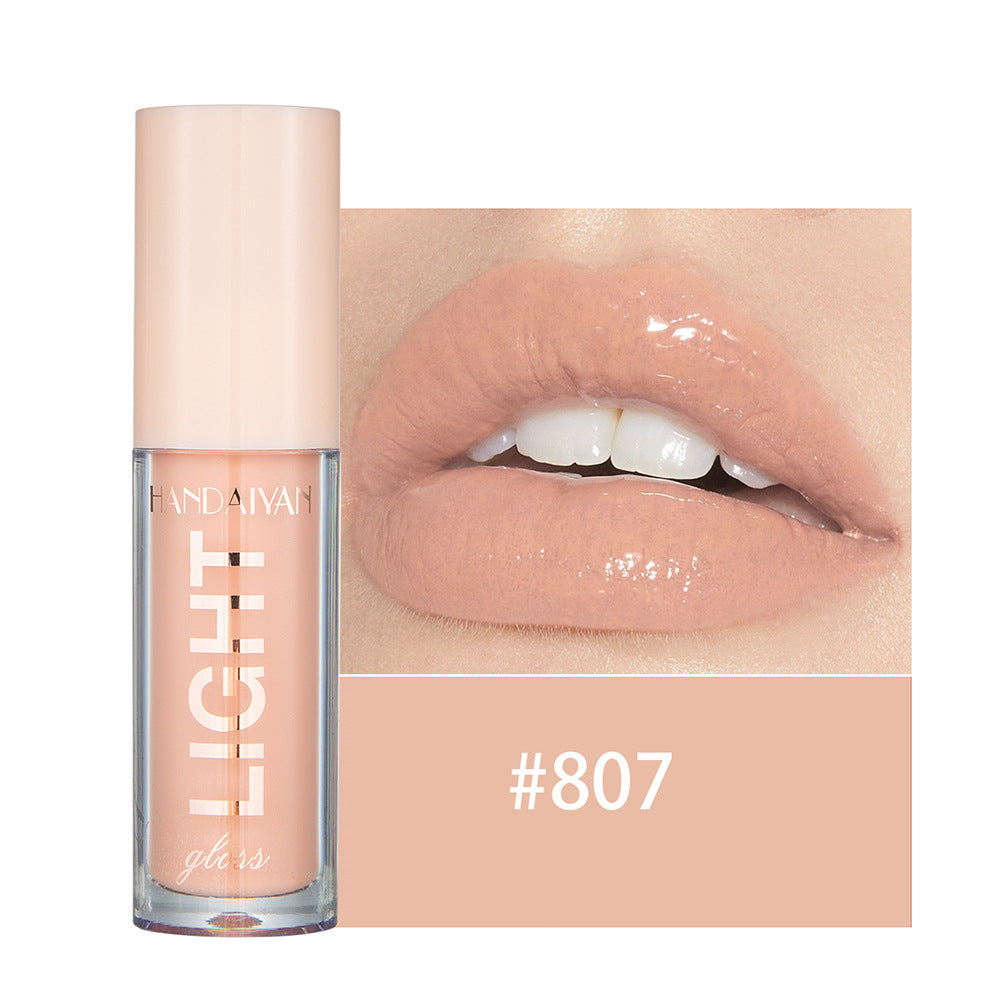 Lip Lacquer cross-border lip gloss HANDAIYAN mirror water light liquid paint glass 12 Color Moisturizing Pearl lip gloss