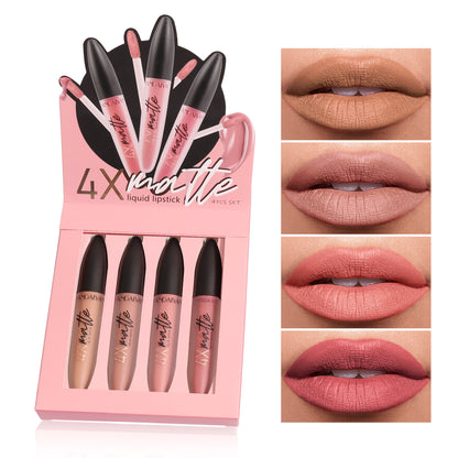 Han Daiyan handaiyan four times matte lip gloss suit matte lip gloss lasting no stain on Cup lipstick cross-border
