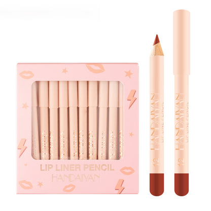 Cross-border 12 matte lip liner suit handaiyan velvet non-fading hook line lip pencil lipstick pen suit