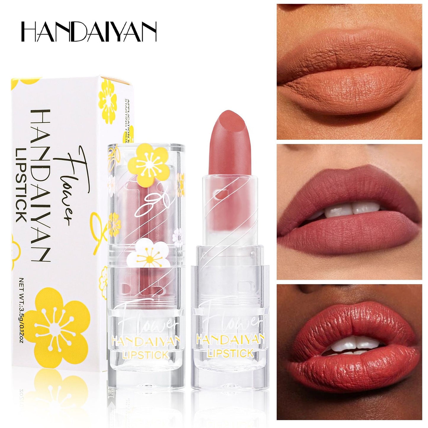 Cross-border Matte Lipstick 12 colors handaiyan makeup matte waterproof colorfast long-lasting Nourishing Lipstick Lipstick