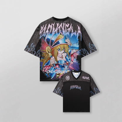 YOUNGLA joint name Yu-Gi-Oh men's oversized T-shirt summer gym sports leisure fitness short-sleeved shirt