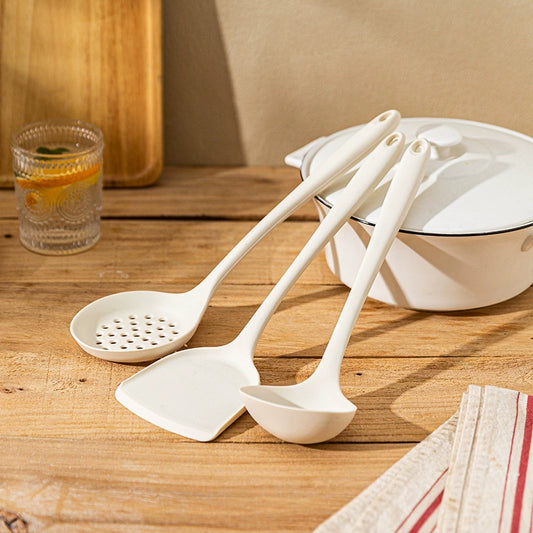 Silicone Spatula Non-Stick Pan Special Household Kitchenware High Temperature Resistant Spatula Soup Spoon and Strainer Shovel Suit Food Grade