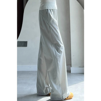 Workwear casual pants women's summer 2025 new high-waist quick-drying Sports American retro loose drooping long pants