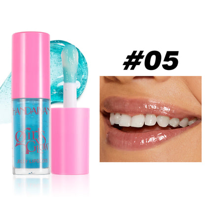 handaiyan cross-border transparent lip gloss full lips moisturizing and nourishing thin and glittering Pearl lip lacquer water light lip gloss lip gloss