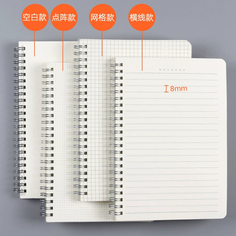 Extra Thick Student Notebook A5 Minimalist Grid Noteboy B5 Large Notepad Junior and Senior High School Horizontal Grid Coil Book