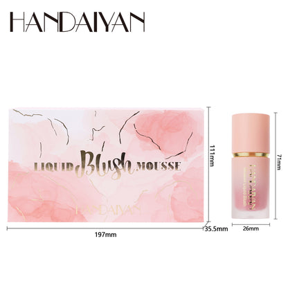 handaiyan cross-border blush stick suit 5 PCs shimmer matte liquid blush easy to color repair liquid blush