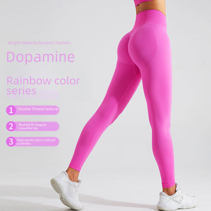 European and American new seamless yoga clothes suit women's cross beauty back exercise underwear Peach Hip Lift quick-drying yoga pants