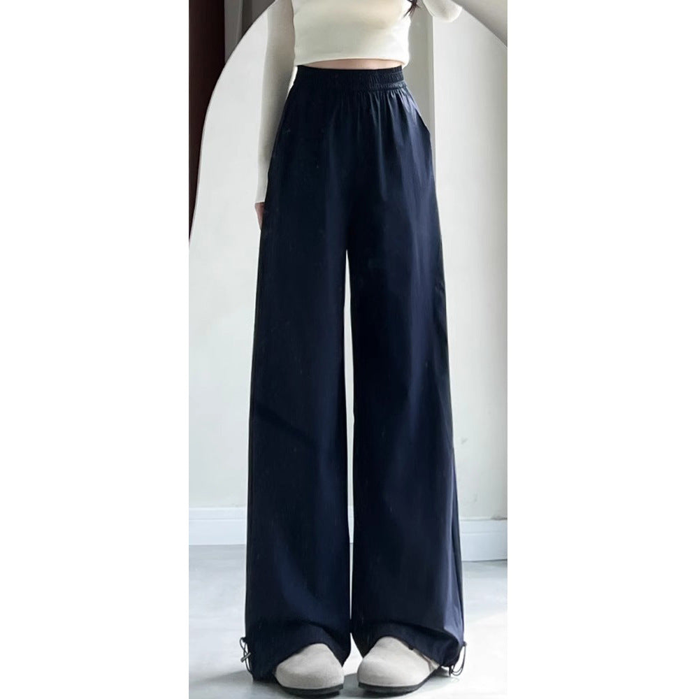 Workwear casual pants women's summer 2025 new high-waist quick-drying Sports American retro loose drooping long pants