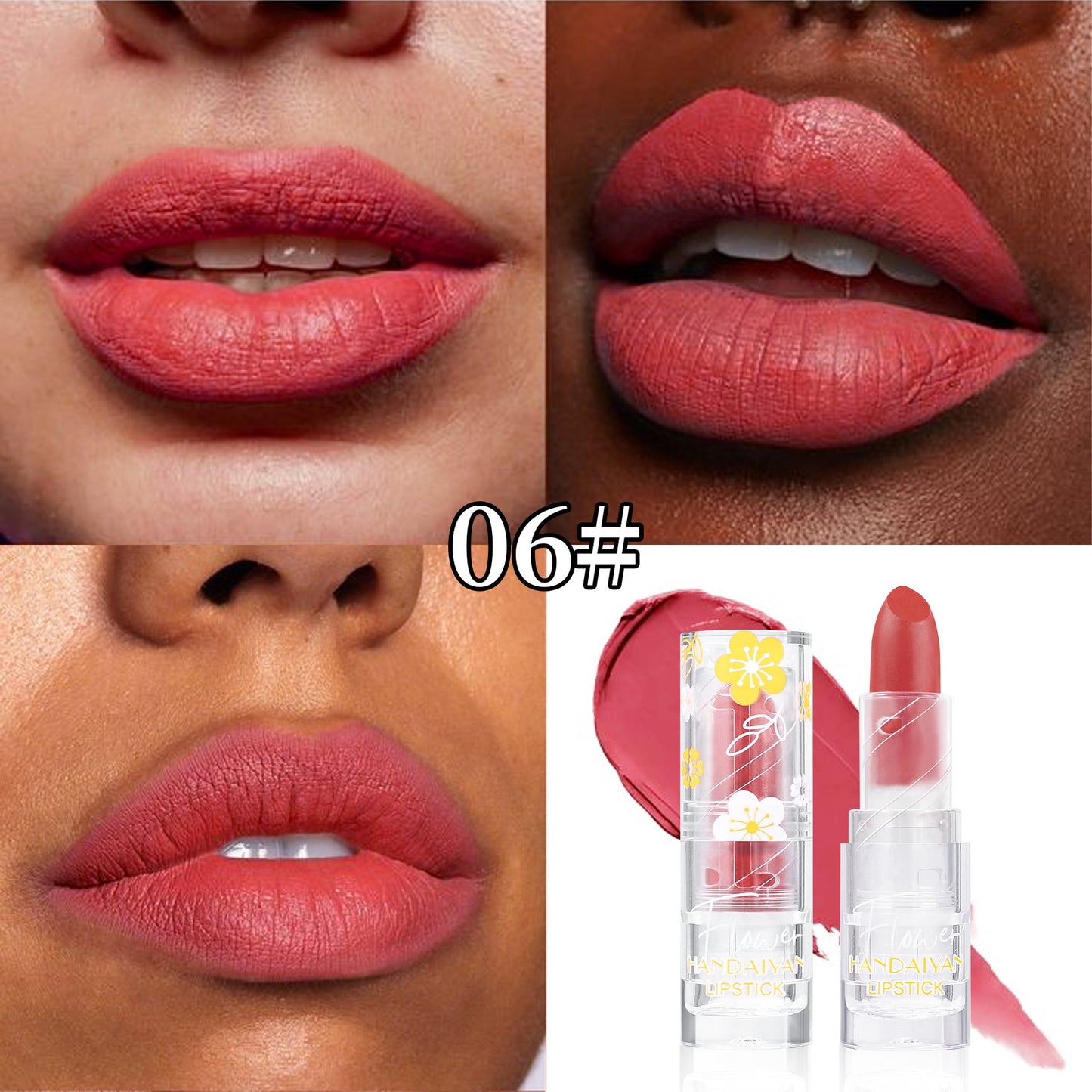 Cross-border Matte Lipstick 12 colors handaiyan makeup matte waterproof colorfast long-lasting Nourishing Lipstick Lipstick
