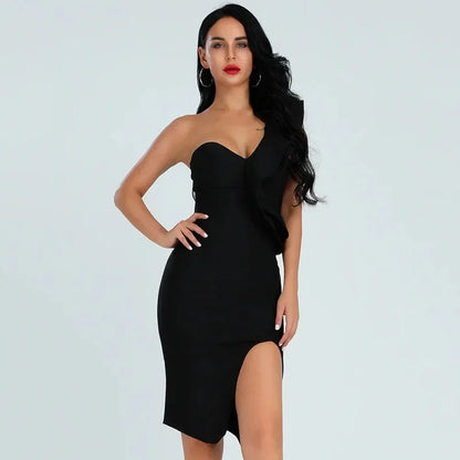 Hip skirt Europe and America cross border slim fit skinny bandage one-piece dress design Foreign trade ins women's winter dress