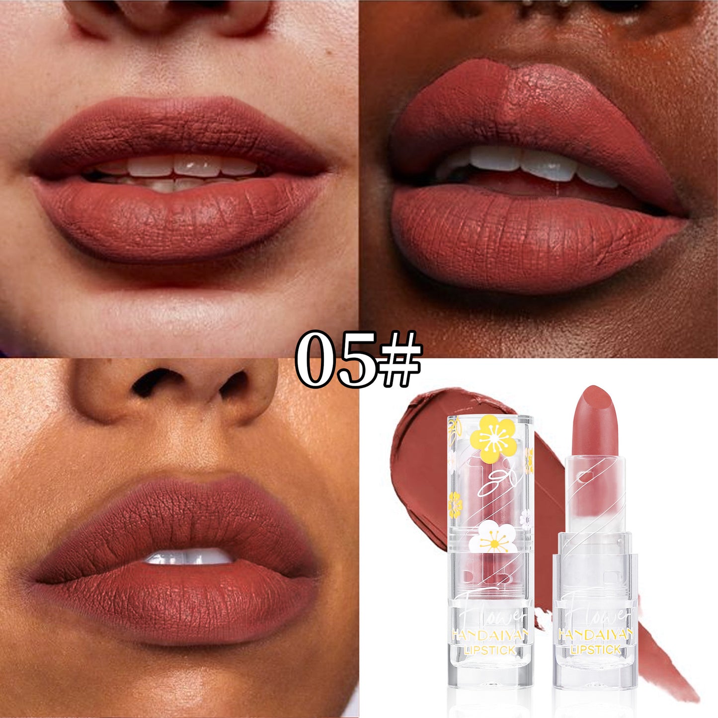 Cross-border Matte Lipstick 12 colors handaiyan makeup matte waterproof colorfast long-lasting Nourishing Lipstick Lipstick