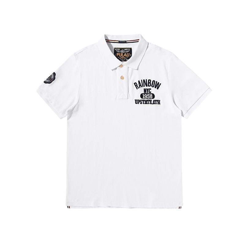 Island Summer American Style Short-Sleeved Polo Shirt Lapel T-shirt