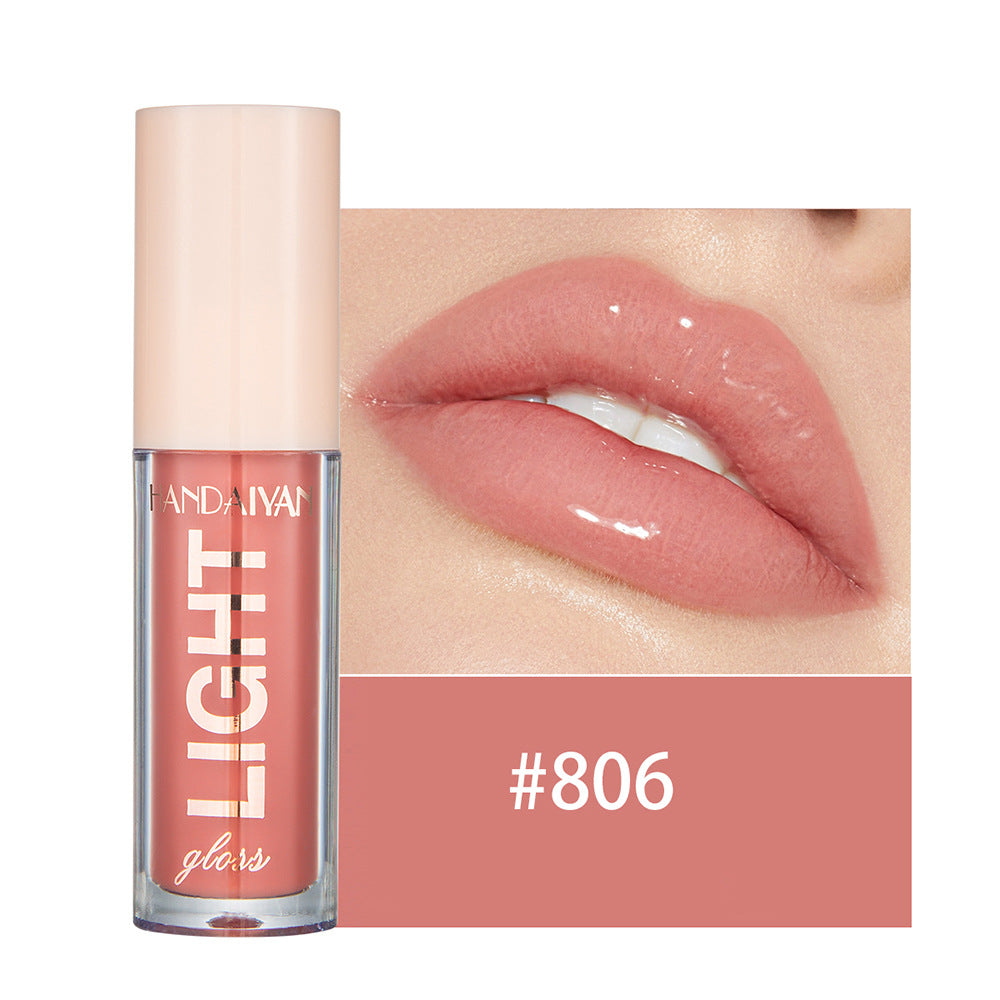 Lip Lacquer cross-border lip gloss HANDAIYAN mirror water light liquid paint glass 12 Color Moisturizing Pearl lip gloss