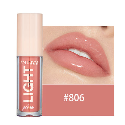Lip Lacquer cross-border lip gloss HANDAIYAN mirror water light liquid paint glass 12 Color Moisturizing Pearl lip gloss
