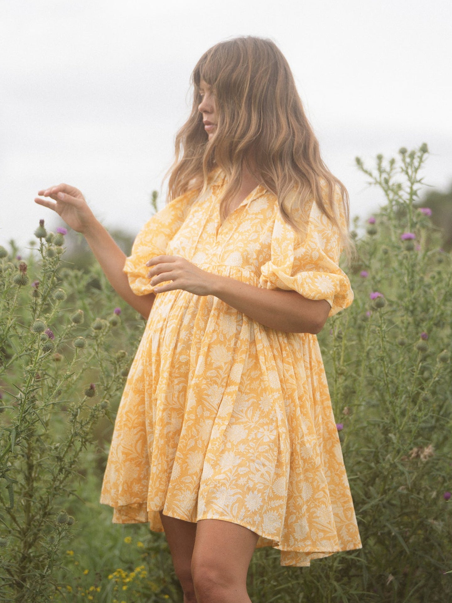 Amazon hot vacation style dress loose casual print short skirt high waist lace-up floral skirt beachwear women