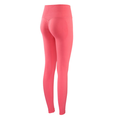 Summer Lycra peach pants new workout pants women's high waist hip lift sports trousers tight nude feel yoga pants outer wear