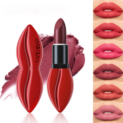 Cross-border lipstick kit makeup 6 lip-shaped Han Daiyan matte surface not easy to fade no stain on Cup matte lipstick gift box
