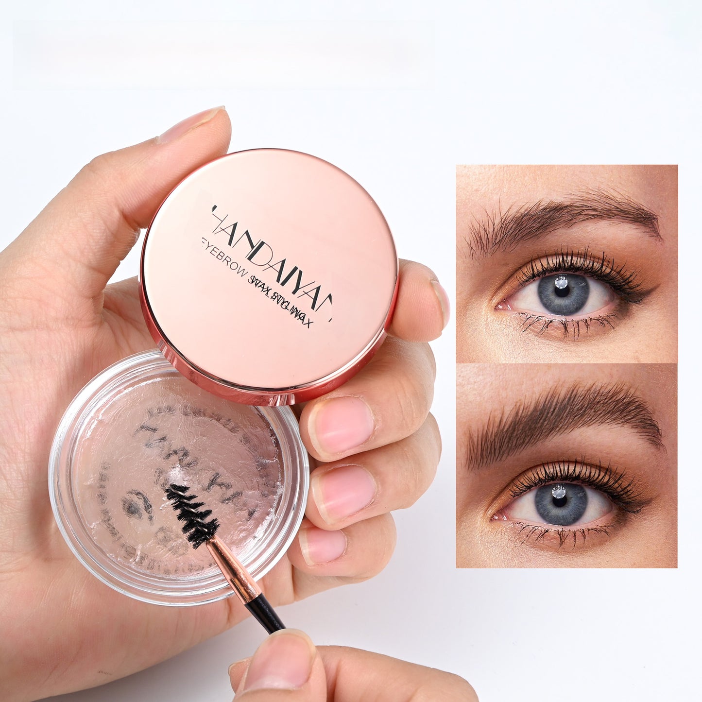 Cross-border Shaping eyebrow wax handaiyan wild eyebrow hair styling cream transparent gel three-dimensional long-lasting quick-drying brow cream