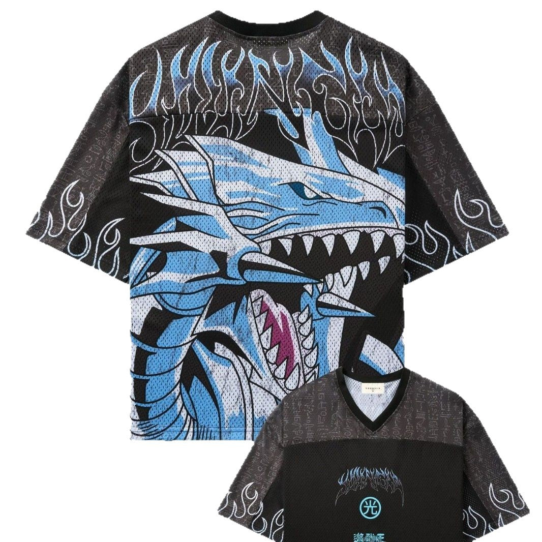 YOUNGLA joint name Yu-Gi-Oh men's oversized T-shirt summer gym sports leisure fitness short-sleeved shirt