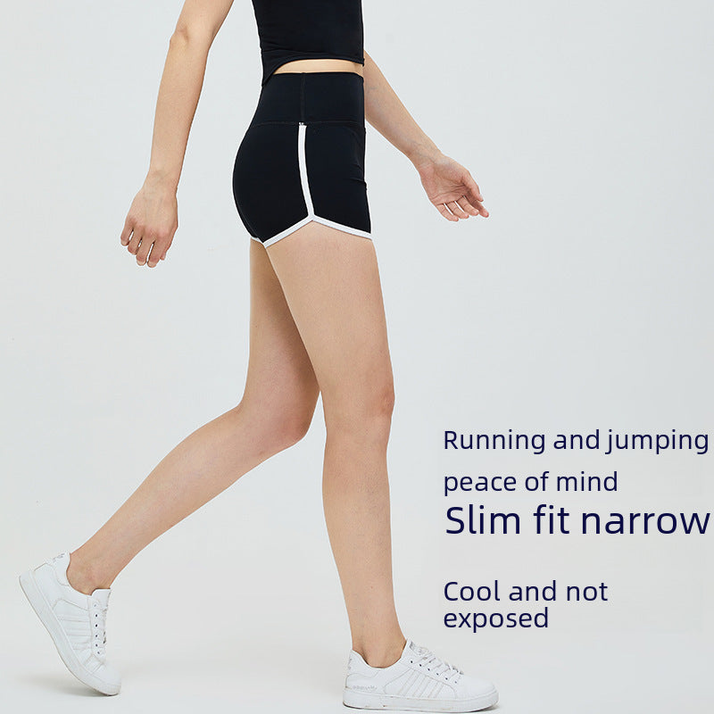 Cross-border new arrival yoga shorts women's quick-drying breathable running exercise shorts tight high waist hip lifting fitness yoga pants