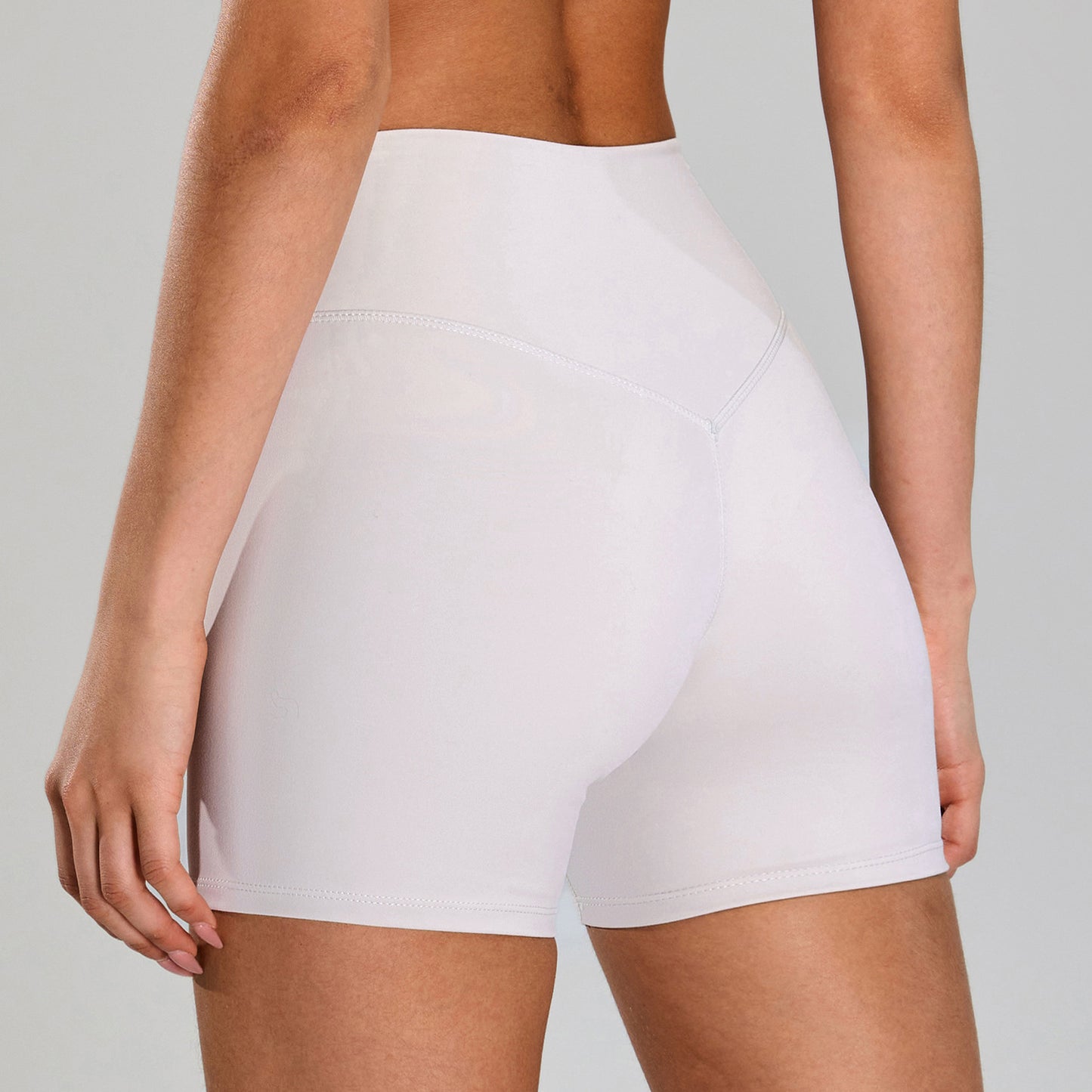 Cross-border nude feel quick-drying breathable yoga shorts women's high waist belly contracting fitness pants hip lifting running slim fit sports shorts