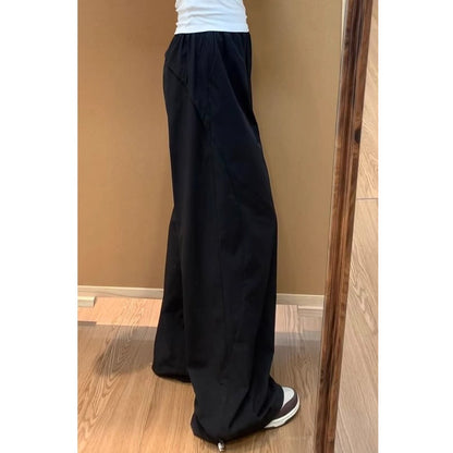 Workwear casual pants women's summer 2025 new high-waist quick-drying Sports American retro loose drooping long pants