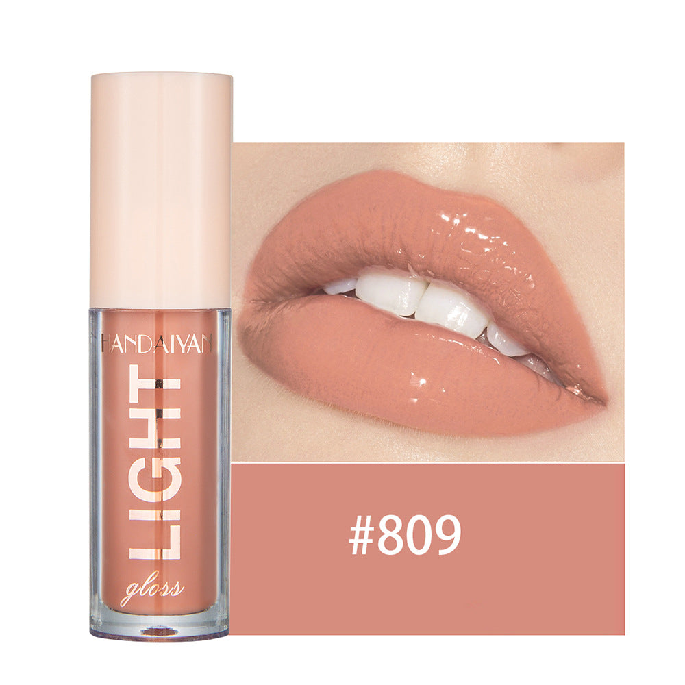 Lip Lacquer cross-border lip gloss HANDAIYAN mirror water light liquid paint glass 12 Color Moisturizing Pearl lip gloss