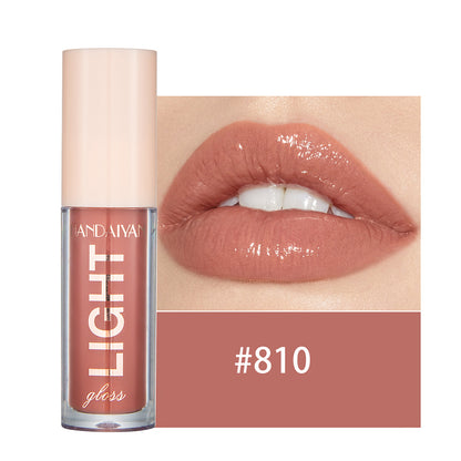 Lip Lacquer cross-border lip gloss HANDAIYAN mirror water light liquid paint glass 12 Color Moisturizing Pearl lip gloss