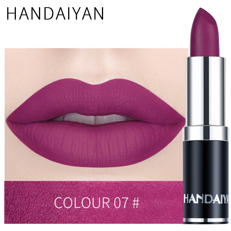 Cross-border velvet lipstick beauty care HANDAIYAN long lasting waterproof Amazon hot matte lipstick lip balm