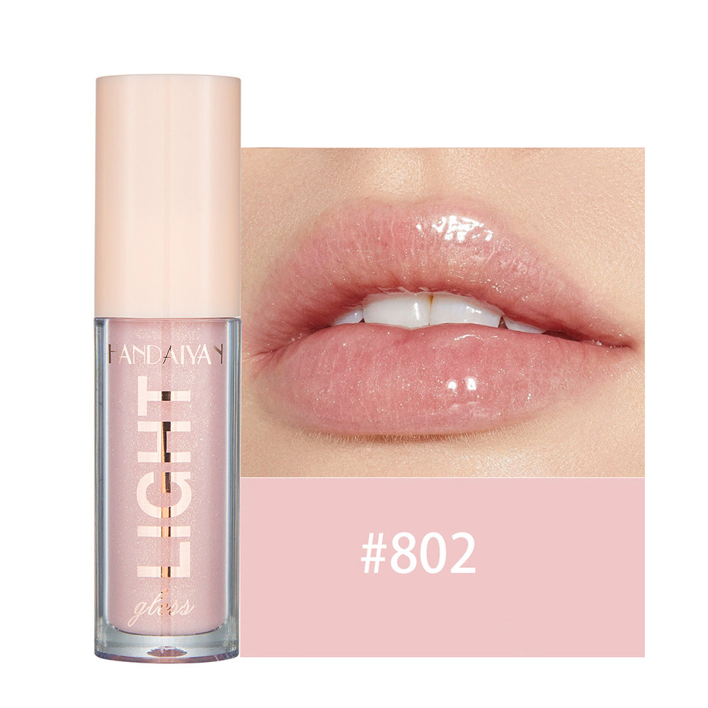 Lip Lacquer cross-border lip gloss HANDAIYAN mirror water light liquid paint glass 12 Color Moisturizing Pearl lip gloss