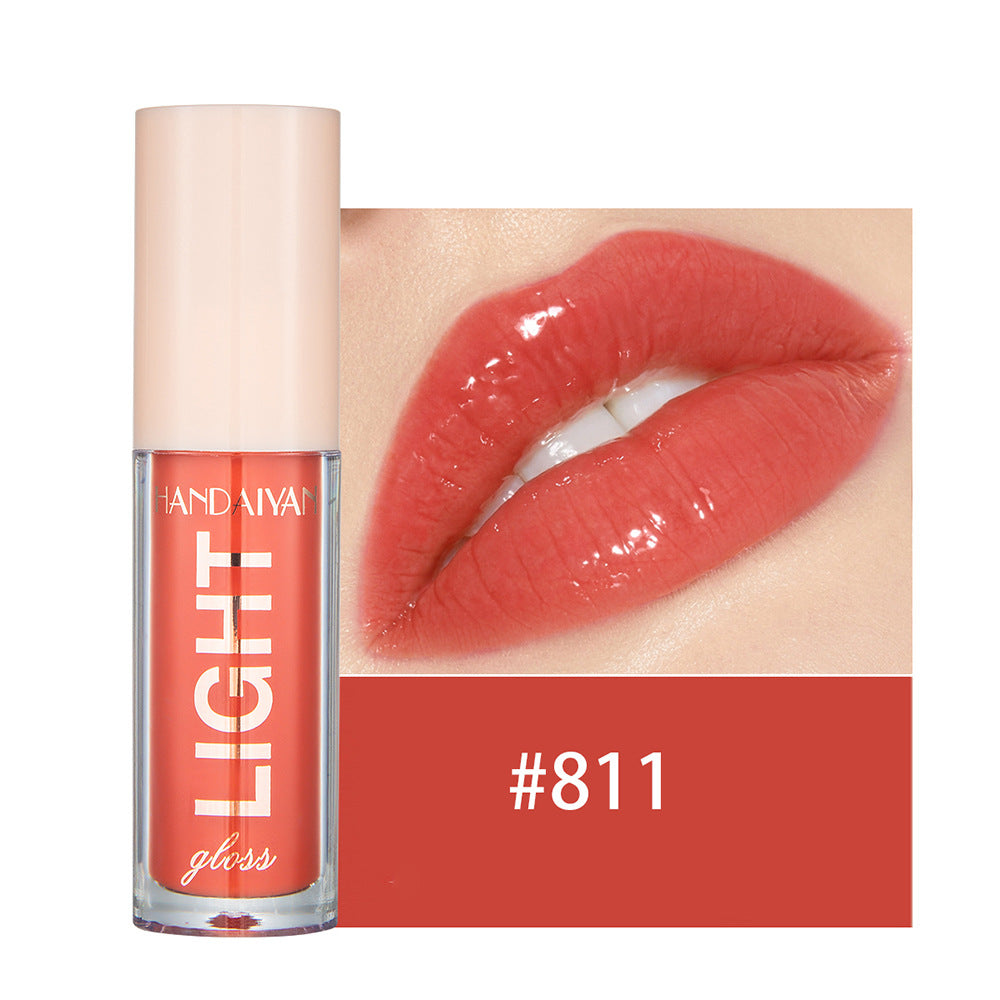 Lip Lacquer cross-border lip gloss HANDAIYAN mirror water light liquid paint glass 12 Color Moisturizing Pearl lip gloss