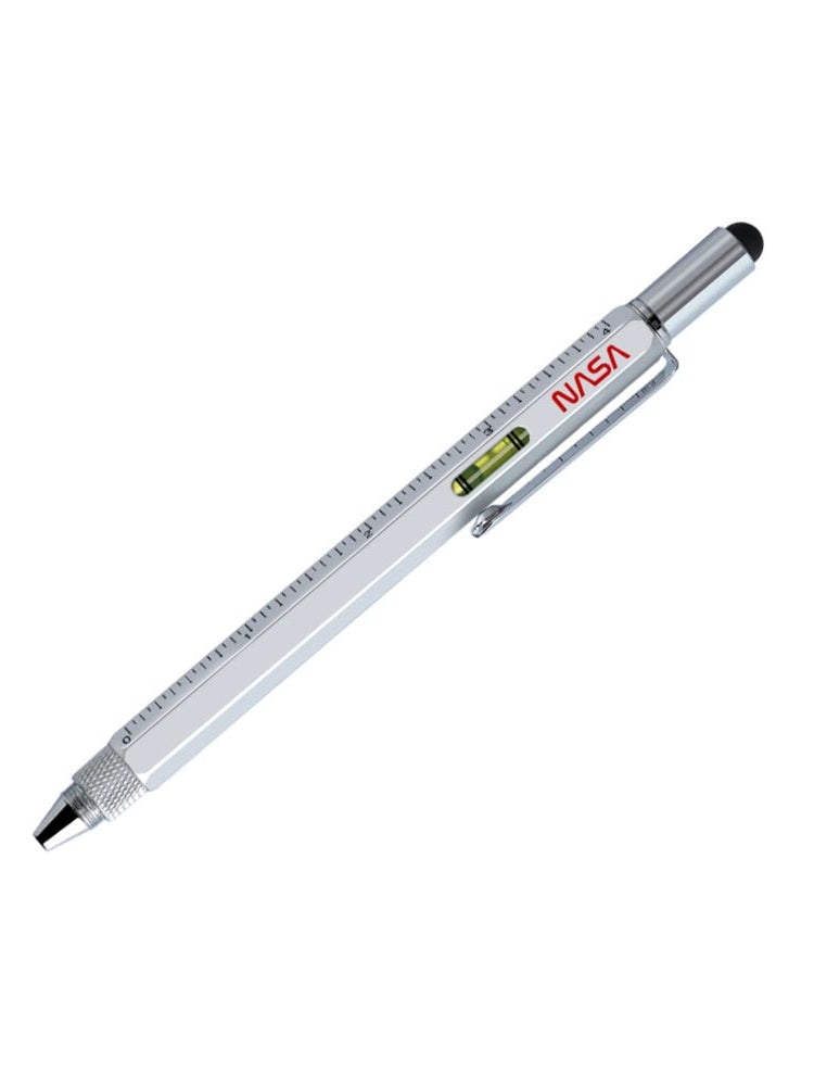 NASA Metal Multi-Functional Brush Aluminum Six-in-One Tablet Touch Screen Ballpoint Pen Screwdriver Horizontal Scale