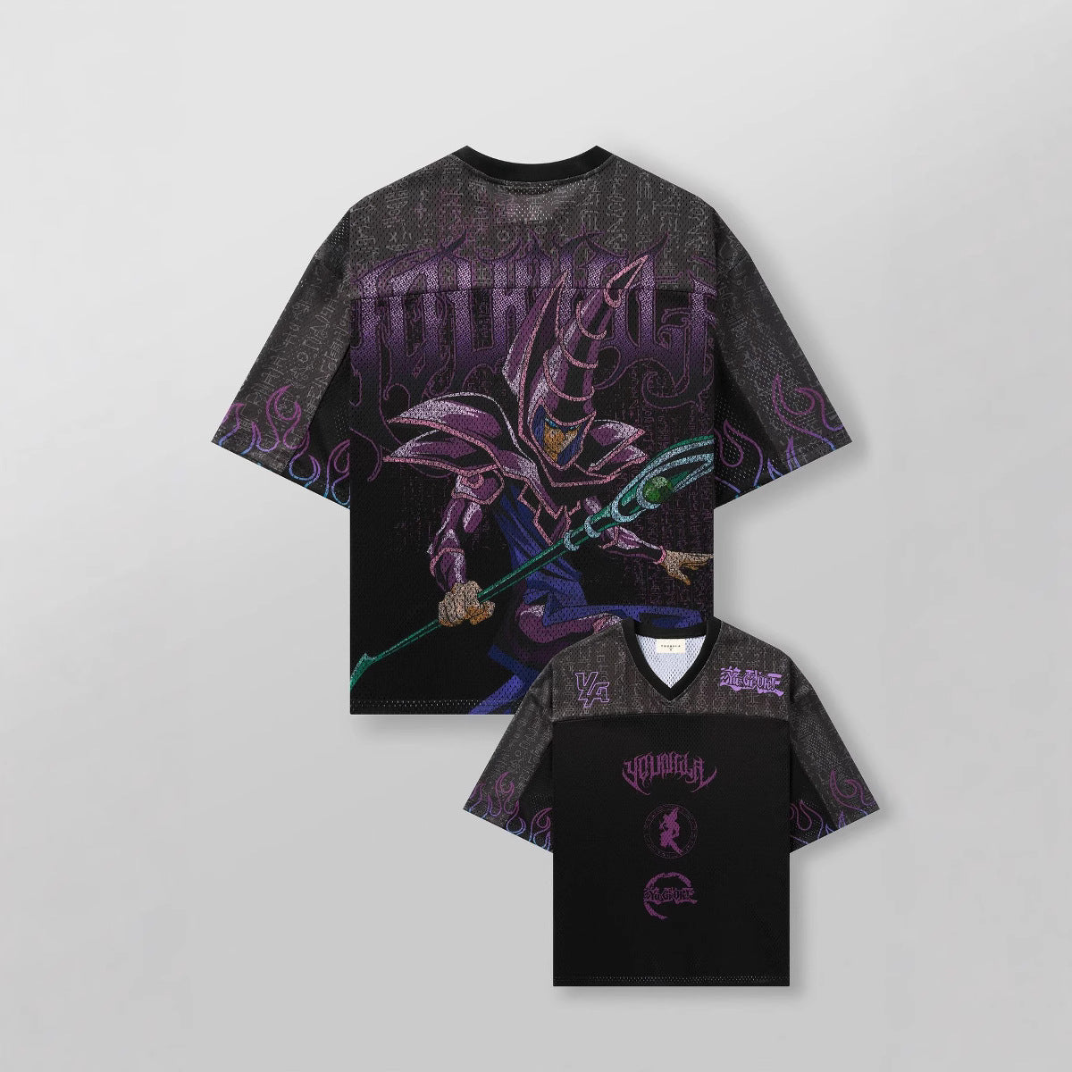 YOUNGLA joint name Yu-Gi-Oh men's oversized T-shirt summer gym sports leisure fitness short-sleeved shirt