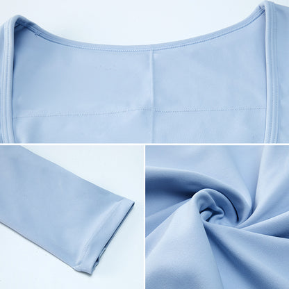 Long Sleeve yoga wear women's bare back fitness T-shirt beauty back yoga jacket outdoor sports running quick-drying sportswear