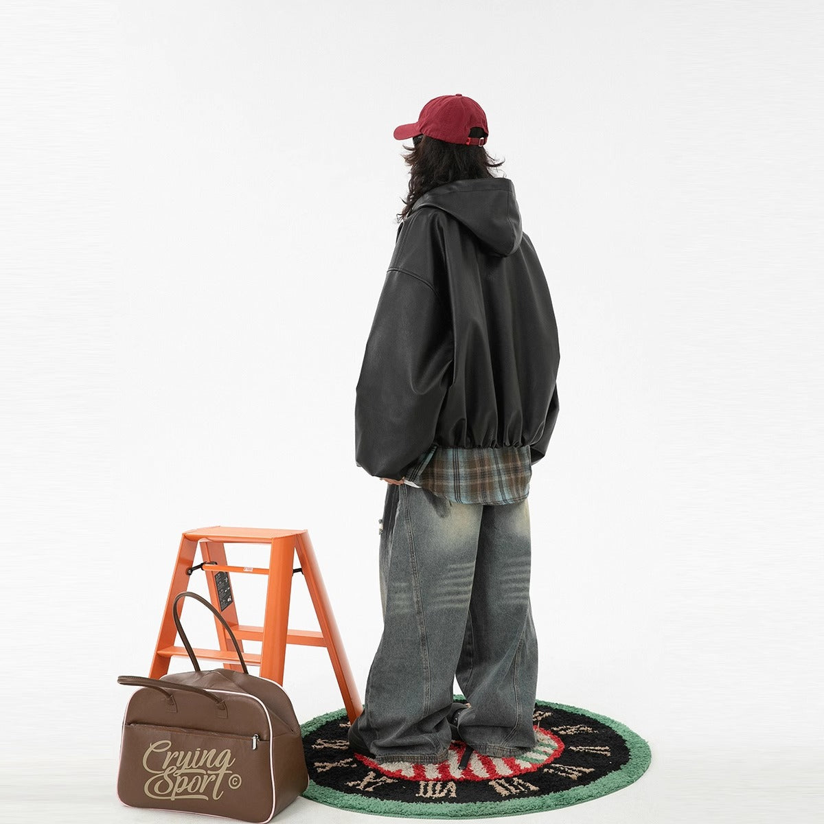 2024 autumn and winter New High Street hooded coat Women's American fashion brand casual loose jacket coat waterproof top