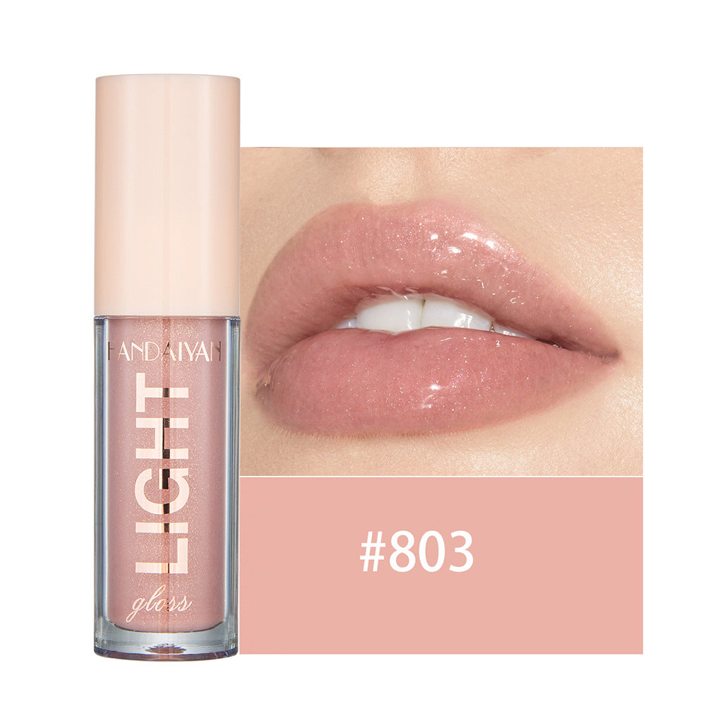 Lip Lacquer cross-border lip gloss HANDAIYAN mirror water light liquid paint glass 12 Color Moisturizing Pearl lip gloss