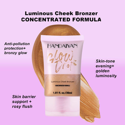 Cross-border sun tanning liquid foundation handaiyan wheat bronze concealer deep flesh color pearlescent gilding liquid foundation