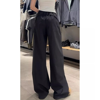 2025 summer new American quick-drying workwear casual pants women's high waist loose drooping outdoor mountaineering sports pants