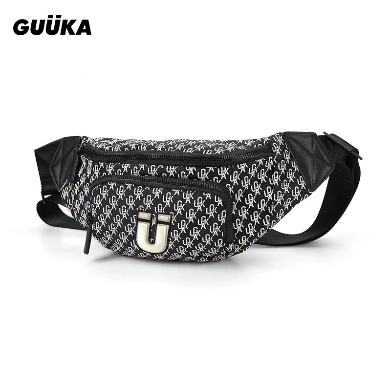 Guuka Couple Hip-Hop Stereo Embroidered Crossbody Bag