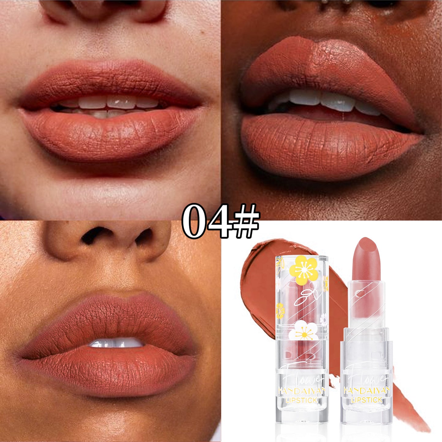 Cross-border Matte Lipstick 12 colors handaiyan makeup matte waterproof colorfast long-lasting Nourishing Lipstick Lipstick