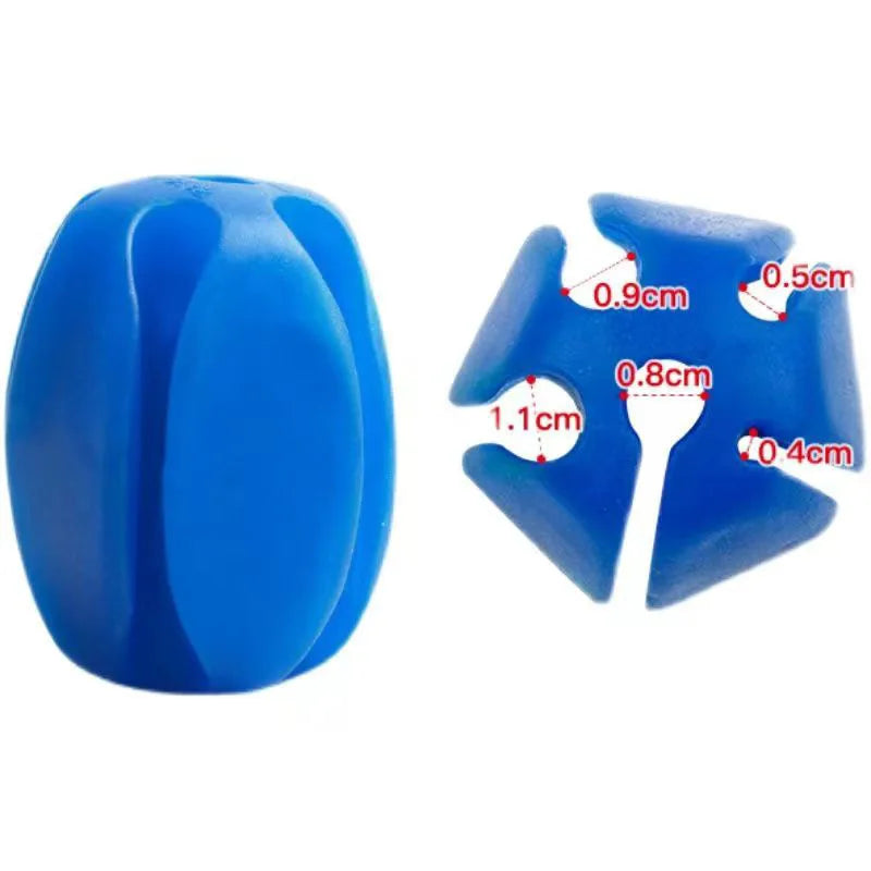 1pcs Random Color Silicone Fishing Rod Holder Straps 5 Hole Lightweight Fishing Tackle Ties Fishing Accessories