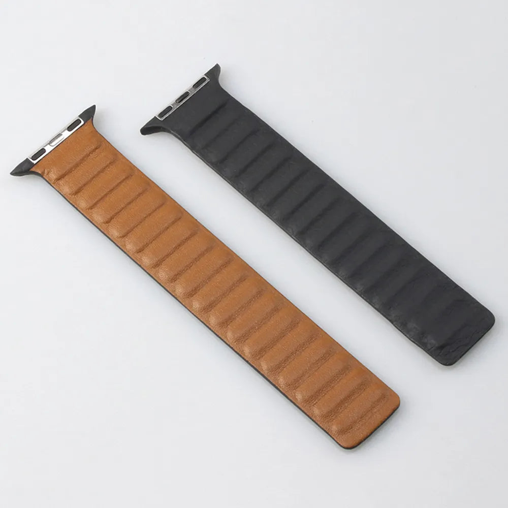 Leather Strap for Apple Watch Band 45mm 41mm 44mm 40mm Original Magnetic Loop Link Bracelet iWatch Ultar2 49mm 9 8 7 6 SE 3 42mm