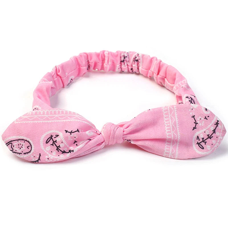 New Boho Women Soft Solid Print Headbands Vintage Cross Knot Elastic Hairbands Turban Bandanas Girls Hair Bands Hair Accessories