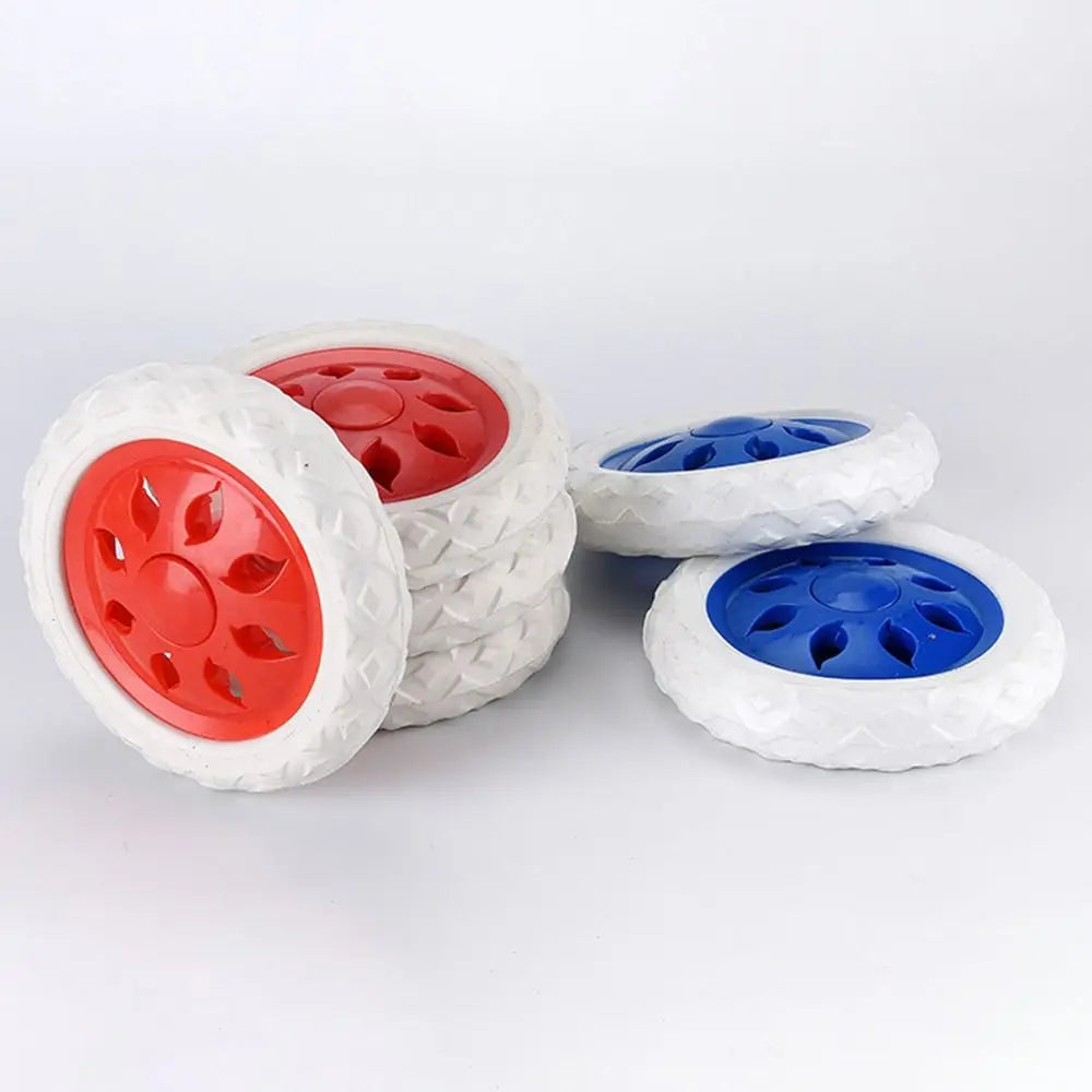 2Pcs Shopping Cart Wheels Wheelchair Trolley Caster Replacement 6.5 Inch Dia EVA Rubber Foaming Travelling Trolley Caster