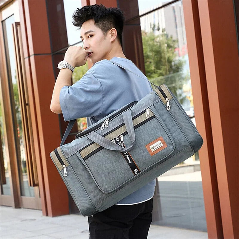 Travel Bag Large Capacity Handbag Portable Outdoor Carry Luggage Convenient Practical Male's Weekend Duffle Bags