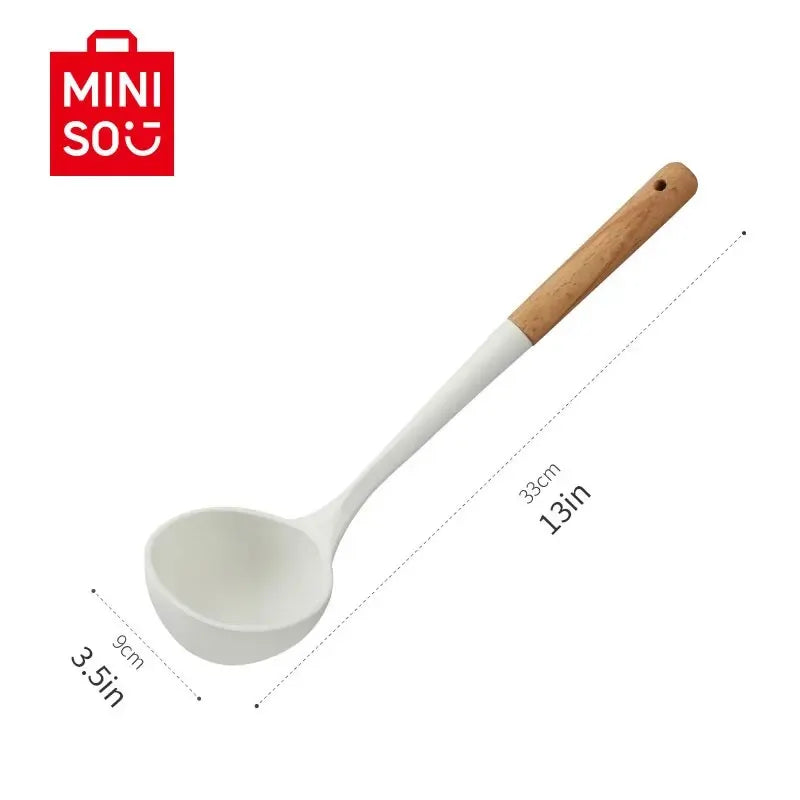 Miniso Food-Grade Silicone Cooking Spatula - Non-stick Pot Turner, Perfect for Home Use. High-Temperature Resistant. Bestseller