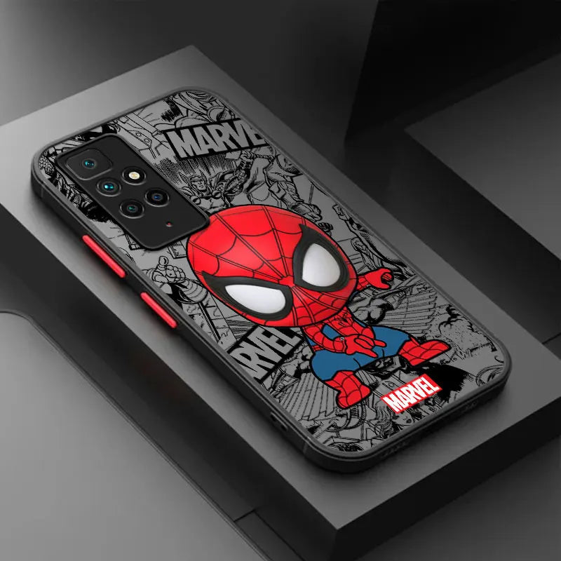 Cartoon Marvel Groot Spiderman Phone Case for Xiaomi Redmi 9A 10C K40 Pro A1 9C 9 10 12C A2 9T Shockproof Cover