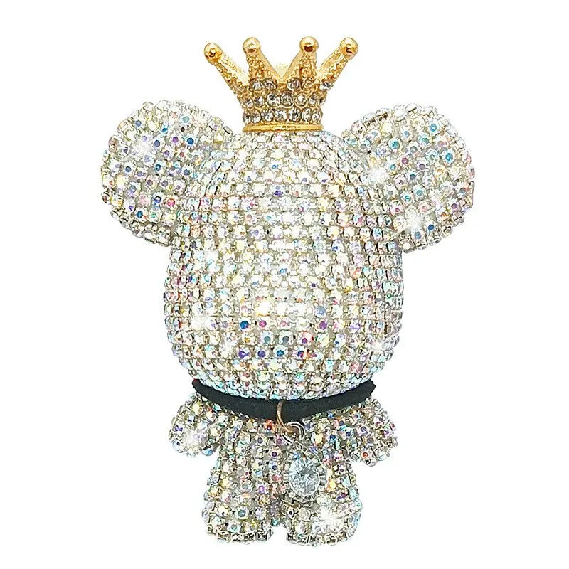 Creative Crown Diamond Cute Bear Car Fragrance Perfume Clip Air Outlet Aroma Air Fresher Decoration Accessories Aromatherapy