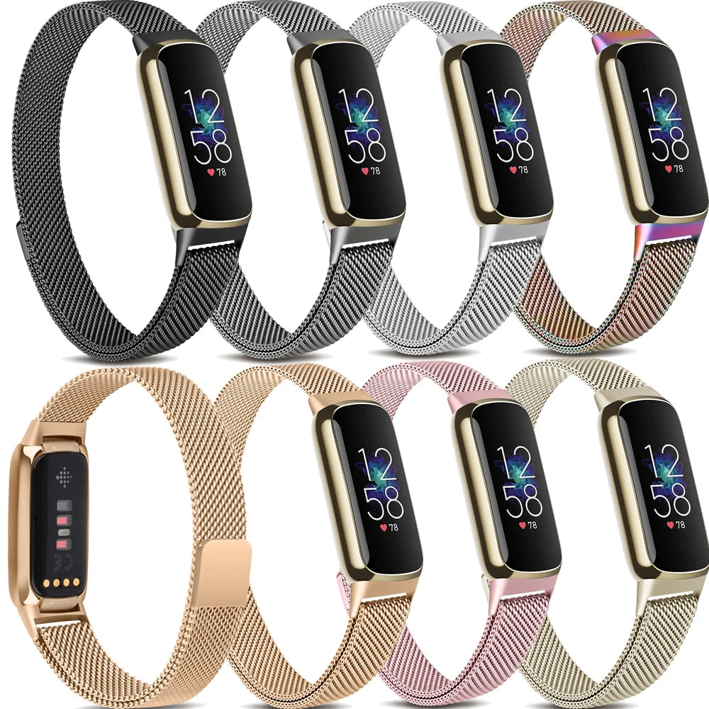 Metal Strap for Fitbit Luxe Watch Band Replacement Wristband Bracelet for Fitbit Luxe Magnetic Smartwatch Accessories correa