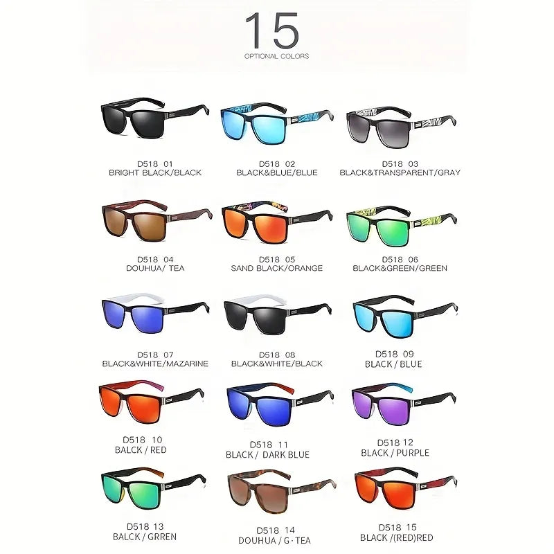 DUBERY Polarized UV400 Protection Sunglasses For Men And Women 15 Colors Model 518